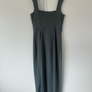 Show Me Your MuMu Sage Green Square-Neck Midi Dress